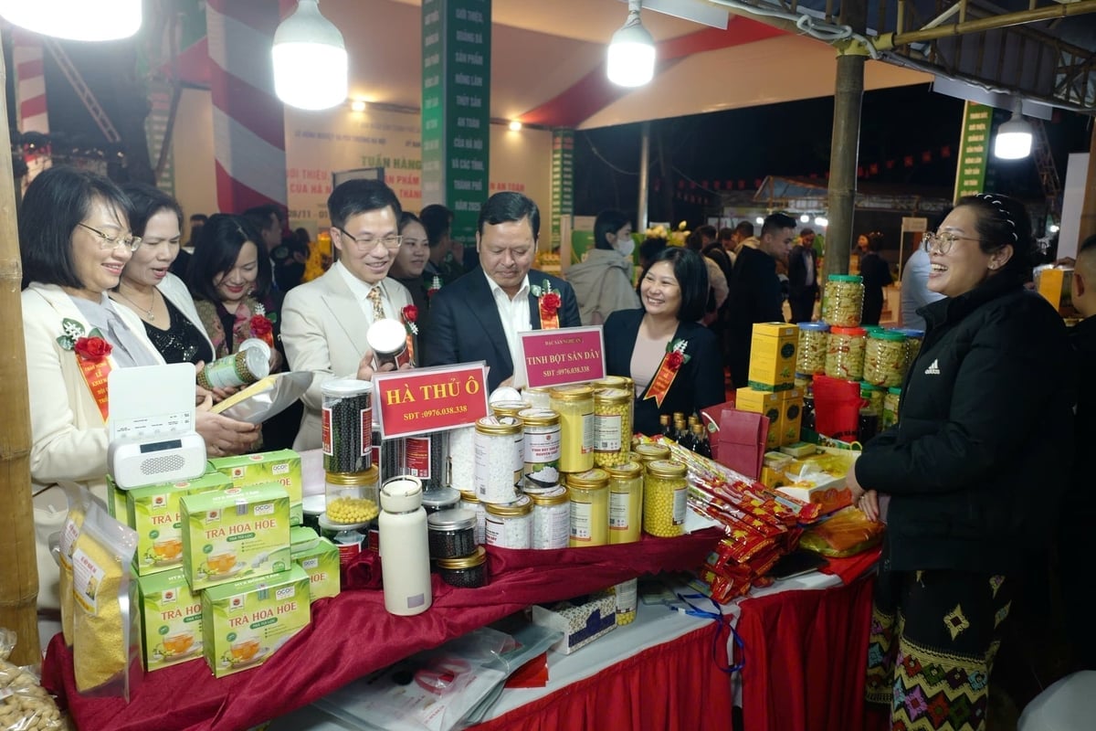 Phong phú các chủng loại sản phẩm trưng bày tại tuần hàng. Ảnh: Ban tổ chức.