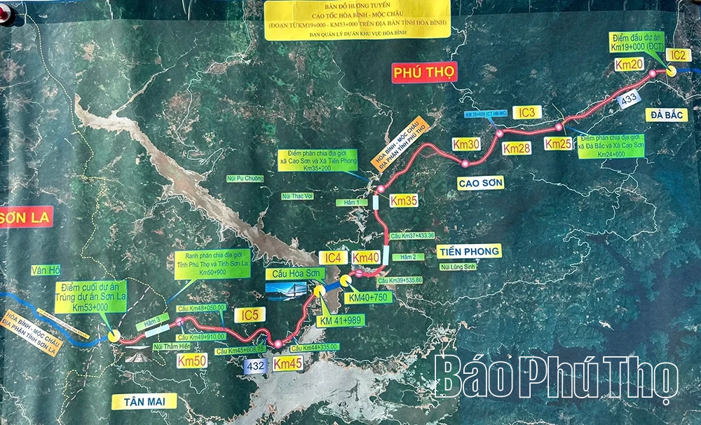 Menghilangkan kesulitan Proyek Jalan Tol Hoa Binh - Moc Chau dengan tegas
