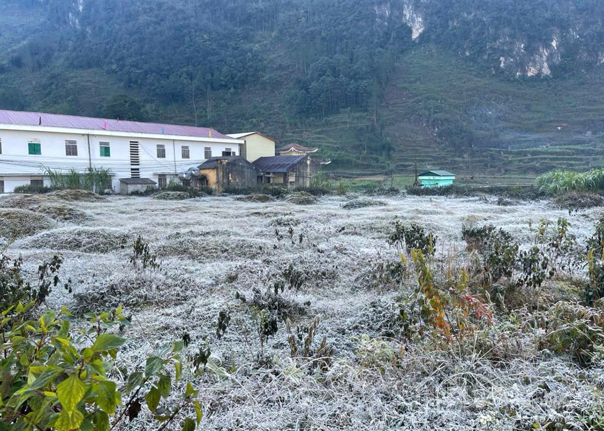 Frost dukket opp i Sa Phin-kommunen.