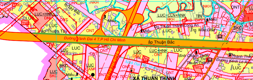 План-карта кольцевой дороги Хошимина 4 через коммуну Май Лок.