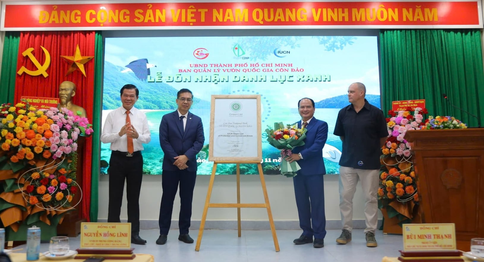 Vườn Quốc gia Côn Đảo chính thức đón nhận Danh hiệu Danh lục xanh sau khi được công bố tại Đại hội Bảo tồn Thiên nhiên Thế giới IUCN ở Abu Dhabi tháng 10/2025. Ảnh: Thùy Linh.
