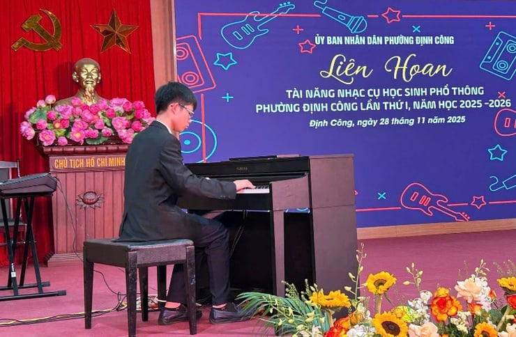 Phường Định Công: Liên hoan tài năng nhạc cụ học sinh phổ thông lần thứ I- Ảnh 2.