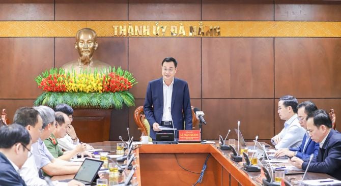 Ủy viên Trung ương Đảng, Bí thư Thành ủy, Trưởng ban Chỉ đạo thành phố Đà Nẵng về thực hiện Nghị quyết số 57-NQ/TW Lê Ngọc Quang. Ảnh: Cổng thông tin điện tử thành phố Đà Nẵng.