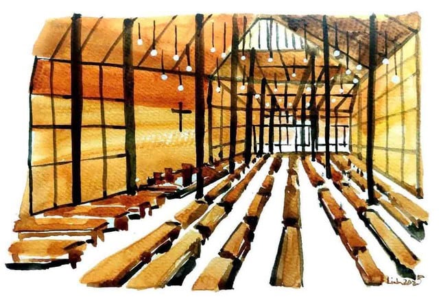 Dojem z „průhledného“ kostela bez dveří - Foto 2. Ấn tượng nhà thờ 'không cửa, trong suốt'- Ảnh 2.