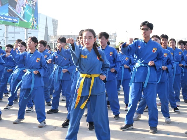 Hơn 60.000 học sinh TPHCM đồng diễn võ nhạc Vovinam cùng xác lập kỷ lục thế giới- Ảnh 2.