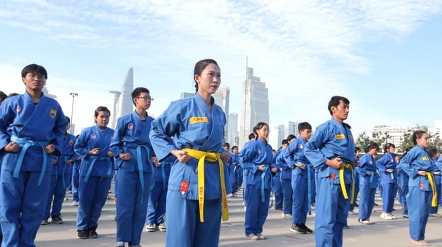Hơn 60.000 học sinh TPHCM đồng diễn võ nhạc Vovinam cùng xác lập kỷ lục thế giới- Ảnh 5.