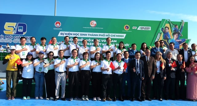 Hơn 60.000 học sinh TPHCM đồng diễn võ nhạc Vovinam cùng xác lập kỷ lục thế giới- Ảnh 8.