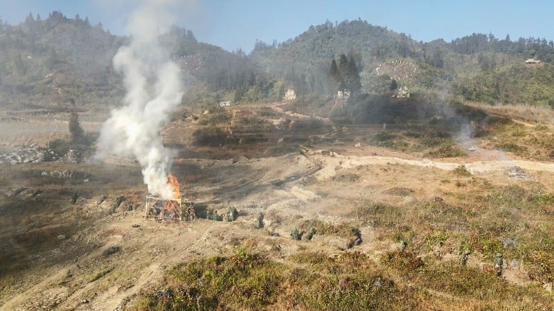 Forces participating in military exercises.