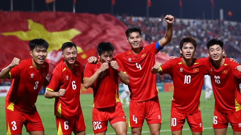 U22 Vietnam menghimpunkan skuad pemain yang telah melalui proses panjang persiapan rapi untuk Sukan SEA 33. (Foto: VFF)