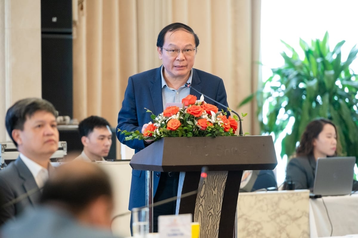 Thứ trưởng Bộ Nông nghiệp và Môi trường Lê Công Thành phát biểu tại hội thảo. Ảnh: Phạm Thắng.