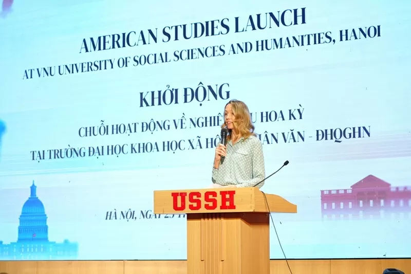 Khởi động chuỗi sự kiện Hoa Kỳ học và cuộc thi Exploring America 250 tại Trường Đại học Khoa học xã hội và nhân văn Khởi động chuỗi sự kiện Hoa Kỳ học và cuộc thi Exploring America 250 tại Trường Đại học Khoa học xã hội và nhân văn