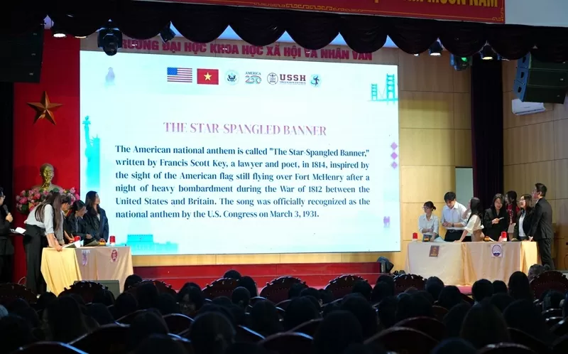 Khởi động chuỗi sự kiện Hoa Kỳ học và cuộc thi Exploring America 250 tại Trường Đại học Khoa học xã hội và nhân văn Khởi động chuỗi sự kiện Hoa Kỳ học và cuộc thi Exploring America 250 tại Trường Đại học Khoa học xã hội và nhân văn