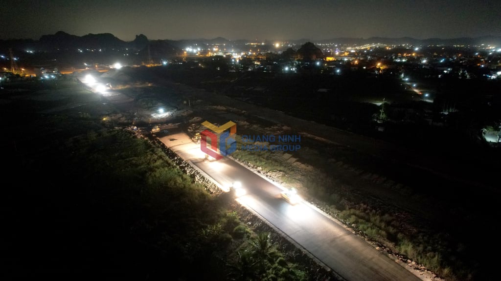Der Einsatz von Nachtschicht-Bautrupps beim Uferstraßenprojekt von der Provinzstraße 338 bis zum Provinztor ändert sich täglich.