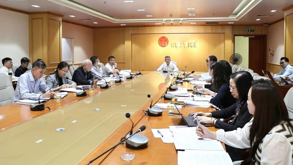 Die Sitzung wurde von Mai Xuan Thanh, dem Leiter der Steuerbehörde, geleitet.  