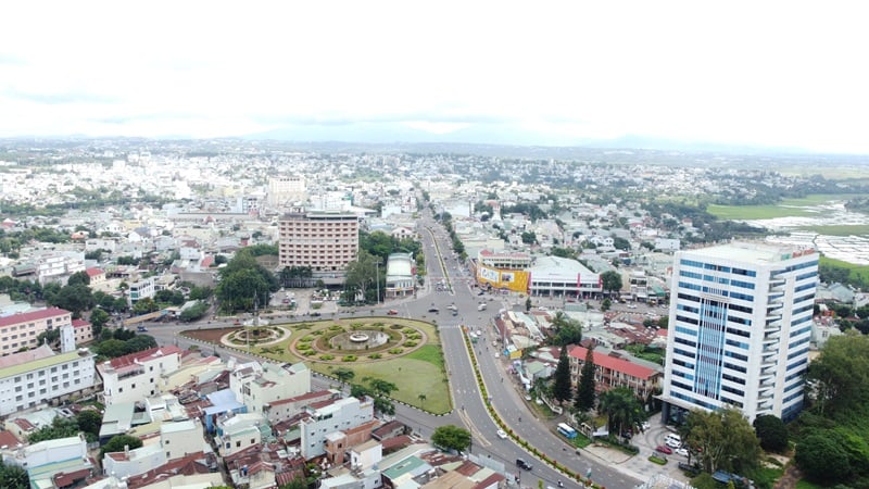 Gia Lai صوبے کے مغربی علاقے کا ایک مرکزی گوشہ۔