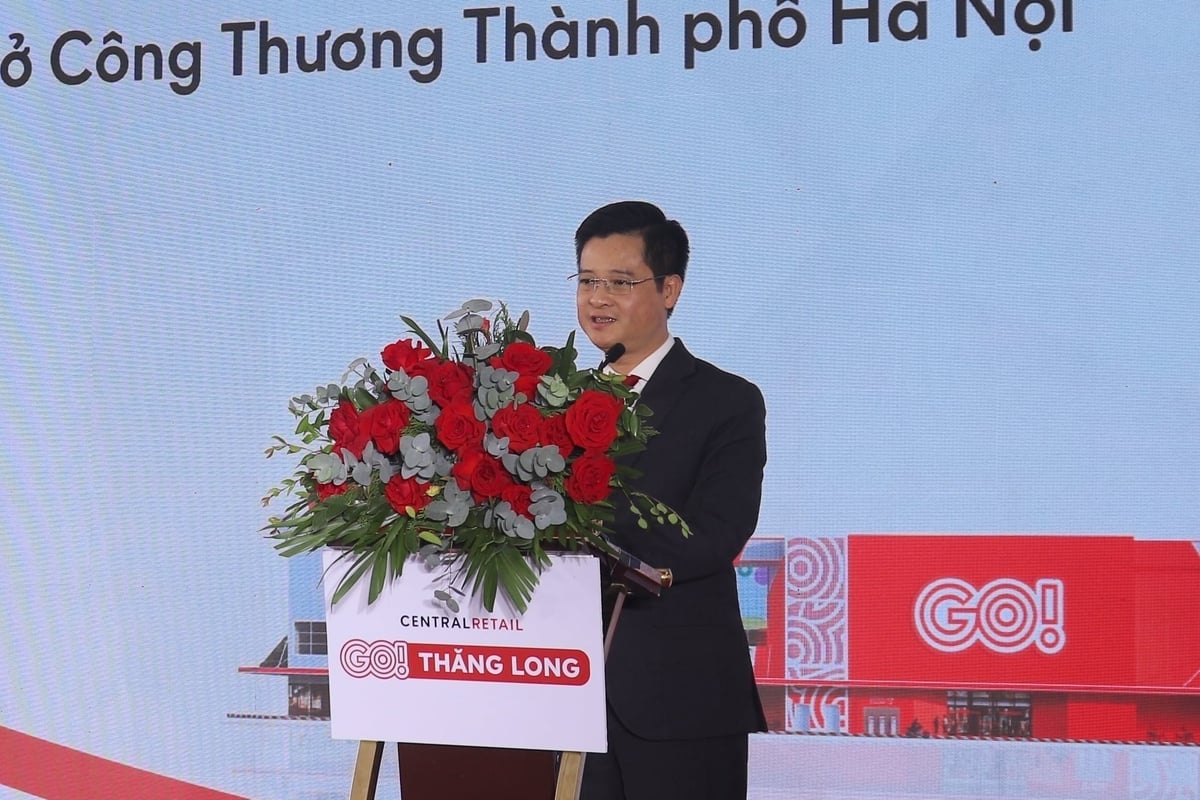Ông Nguyễn Thế Hiệp, Giám đốc Sở Công Thương thành phố Hà Nội đánh giá cao những hoạt động của Tập đoàn Central Retail tại Việt Nam. Ảnh: Minh Hà.