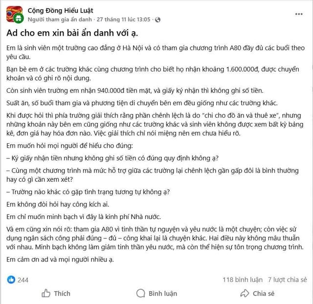 Lùm xùm khoản chi tập luyện A80: Hiệu trưởng trường Cao đẳng Du lịch Hà Nội thừa nhận sơ suất- Ảnh 3.