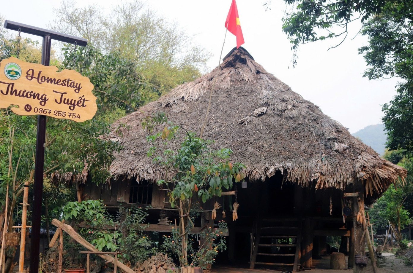 Admire the pristine stilt houses of the Muong people in the tourist village - 5