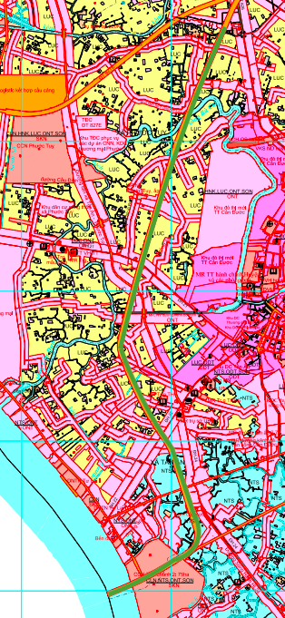 Bản đồ quy hoạch tuyến Cao tốc TP.HCM - Sóc Trăng đoạn qua xã Cần Đước.