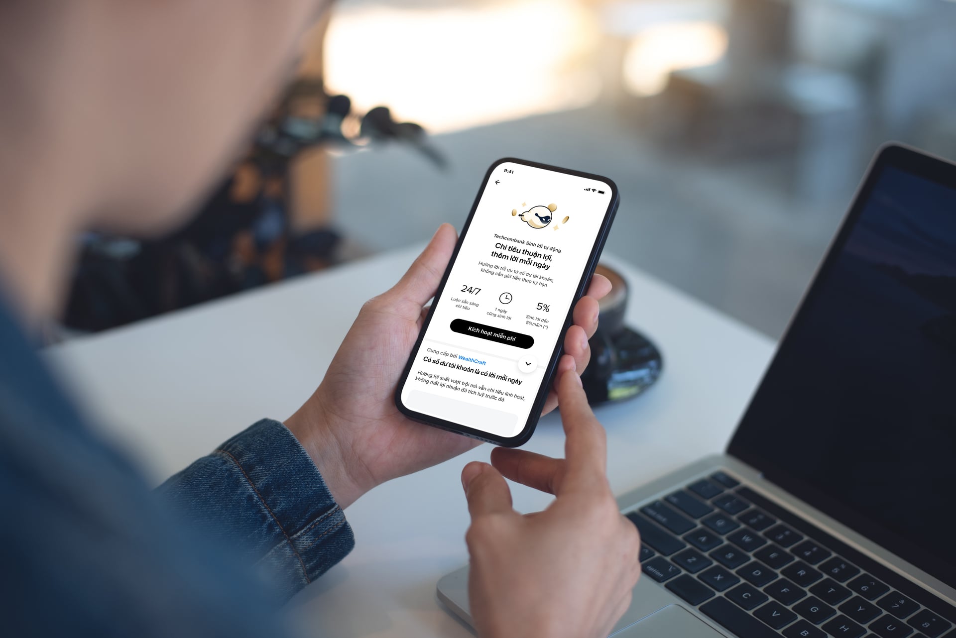 Techcombank sinh lời tự động. Ảnh: Techcombank.