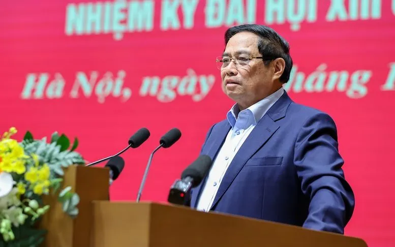 ທ່ານນາຍົກລັດຖະມົນຕີ ຟ້າມບິ່ງມິງ ເປັນປະທານກອງປະຊຸມສັງລວມຄະນະພັກລັດຖະບານ ກ່ຽວກັບວຽກງານປ້ອງກັນ ແລະ ຕ້ານການສໍ້ລາດບັງຫຼວງ, ສິ່ງເສດເຫຼືອ ແລະ ສິ່ງເສດເຫຼືອໃນກອງປະຊຸມໃຫຍ່ຄັ້ງທີ 13 ຂອງພັກ - ພາບ: VGP/Nhat Bac Thủ tướng Chính phủ Phạm Minh Chính chủ trì Hội nghị của Đảng ủy Chính phủ về tổng kết công tác phòng, chống tham nhũng, lãng phí, tiêu cực nhiệm kỳ Đại hội XIII của Đảng - Ảnh: VGP/Nhật Bắc