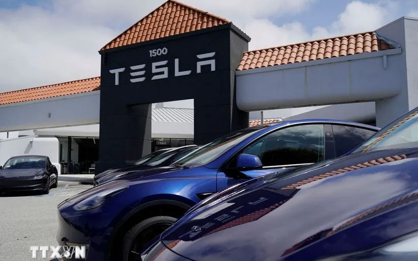 Ô tô điện của hãng Tesla. (Ảnh: THX/TTXVN)