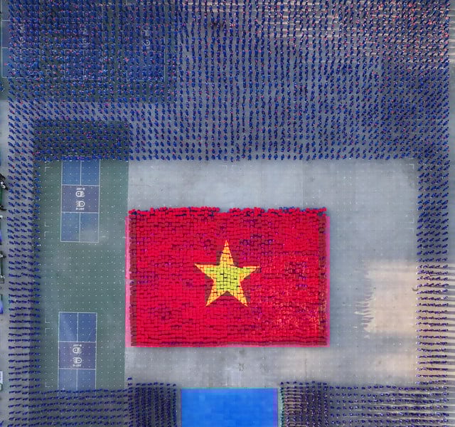 60.000 học sinh đồng diễn võ nhạc Vivonam lập ‘kỷ lục kép’ Việt Nam và thế giới - Ảnh 7.