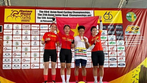 វៀតណាមដណ្តើមបានមេដាយមាសទី២ក្នុងការប្រកួតកីឡាប្រណាំងកង់អាស៊ី។