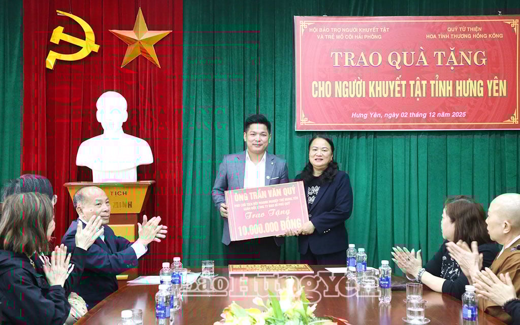 Hội Bảo trợ người khuyết tật và Bảo vệ quyền trẻ em tỉnh Hưng Yên tiếp nhận hỗ trợ người khuyết tật từ Công ty cổ phần quốc tế Phú Quý Packaging.