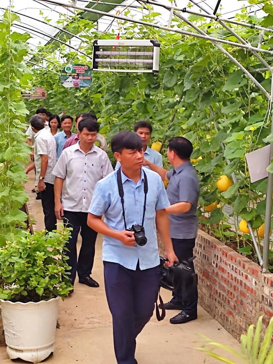 Mô hình du ịch sinh thái của anh Phong hàng năm có hàng nghìn lượt khách đến thăm quan, mua sản phẩm sạch. Ảnh: Văn Phong. 