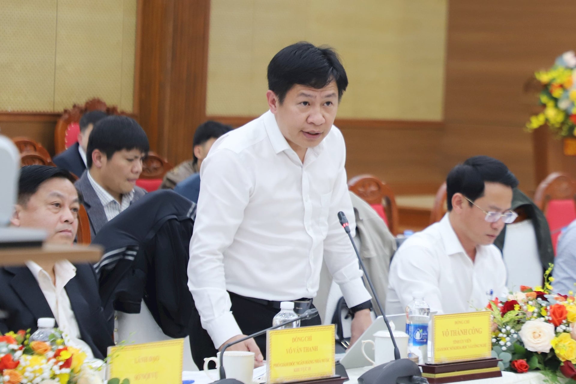 Pengarah Jabatan Sains dan Teknologi Vo Thanh Cong memaklumkan mengenai penubuhan pangkalan data mengenai sektor pertanian wilayah itu.