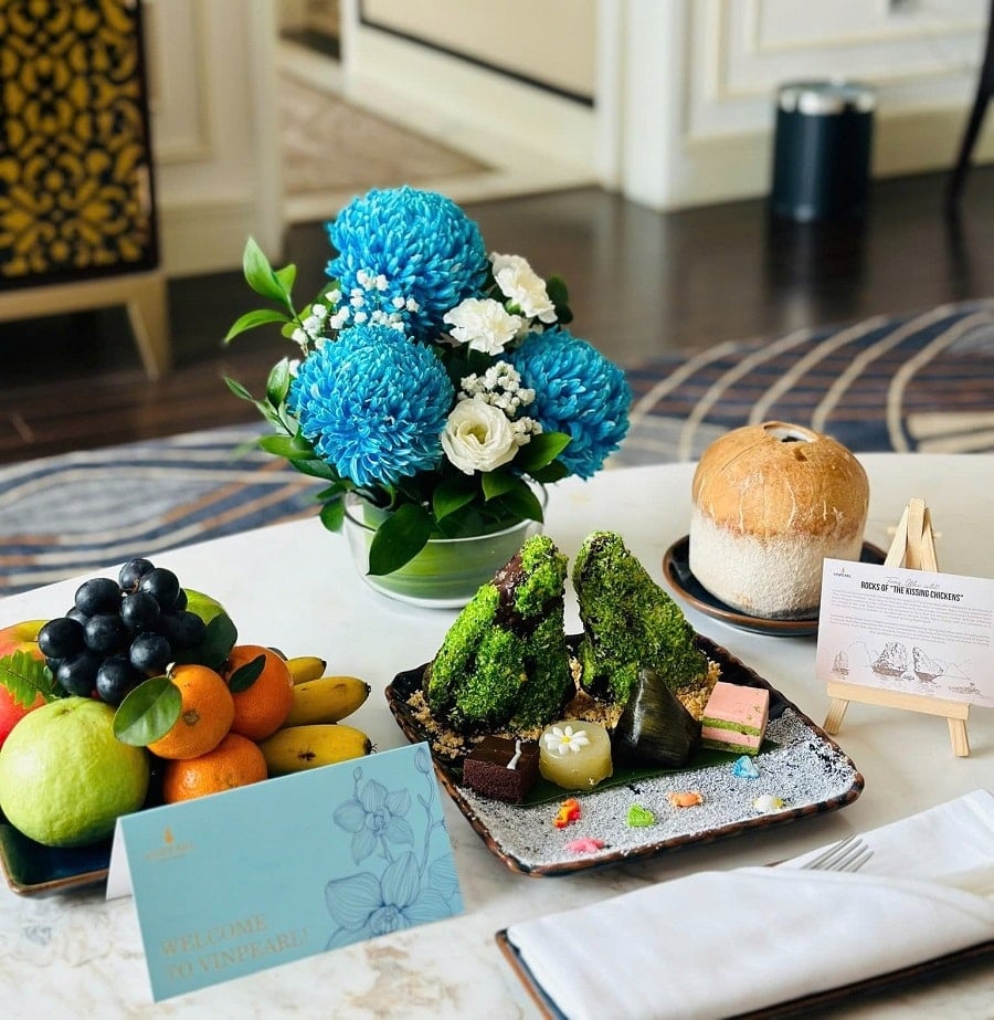 客室内のウェルカムセット