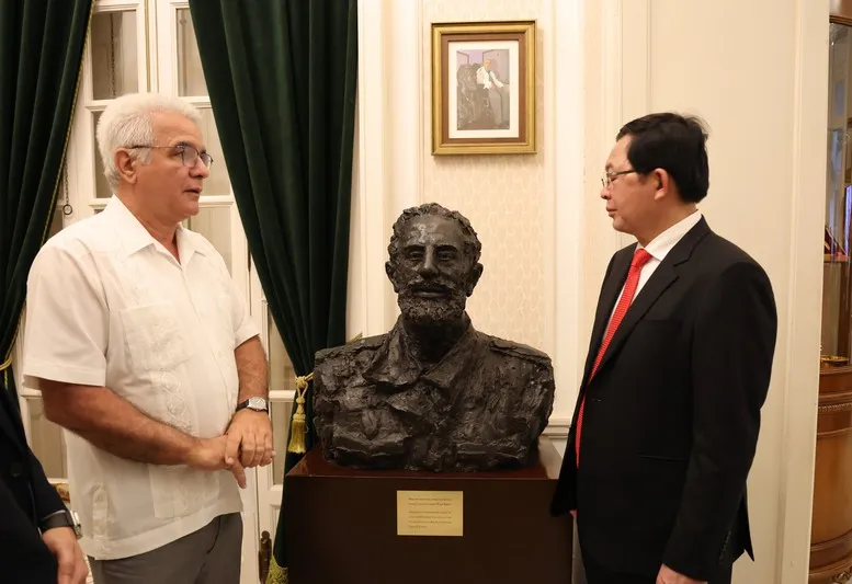 Phó Thủ tướng Hồ Quốc Dũng dâng hoa tưởng niệm Chủ tịch Hồ Chí Minh tại Thủ đô La Habana - Ảnh 4.