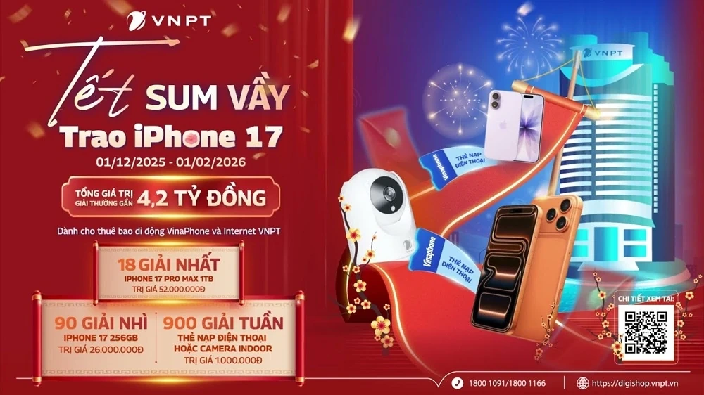 استقبل العام الجديد 2026 مع VNPT ببرنامج ترويجي بقيمة 4.2 مليار دونج