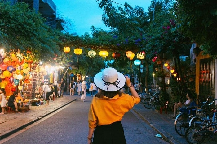 A peaceful corner of Hoi An ancient town in the early morning