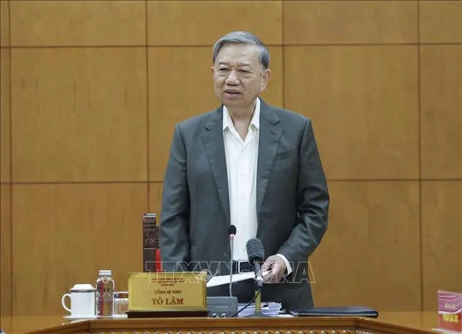 អគ្គលេខាធិការ To Lam ថ្លែង។ រូបថត៖ VNA