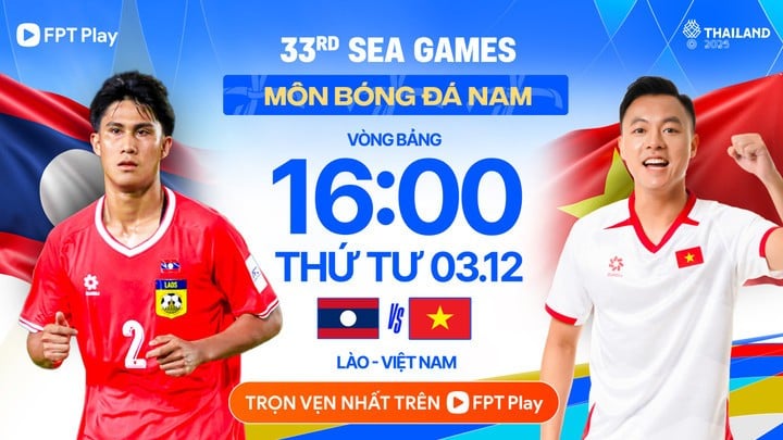 U22 Vietnam vs U22 Laos Güneydoğu Asya Oyunları 33'te.