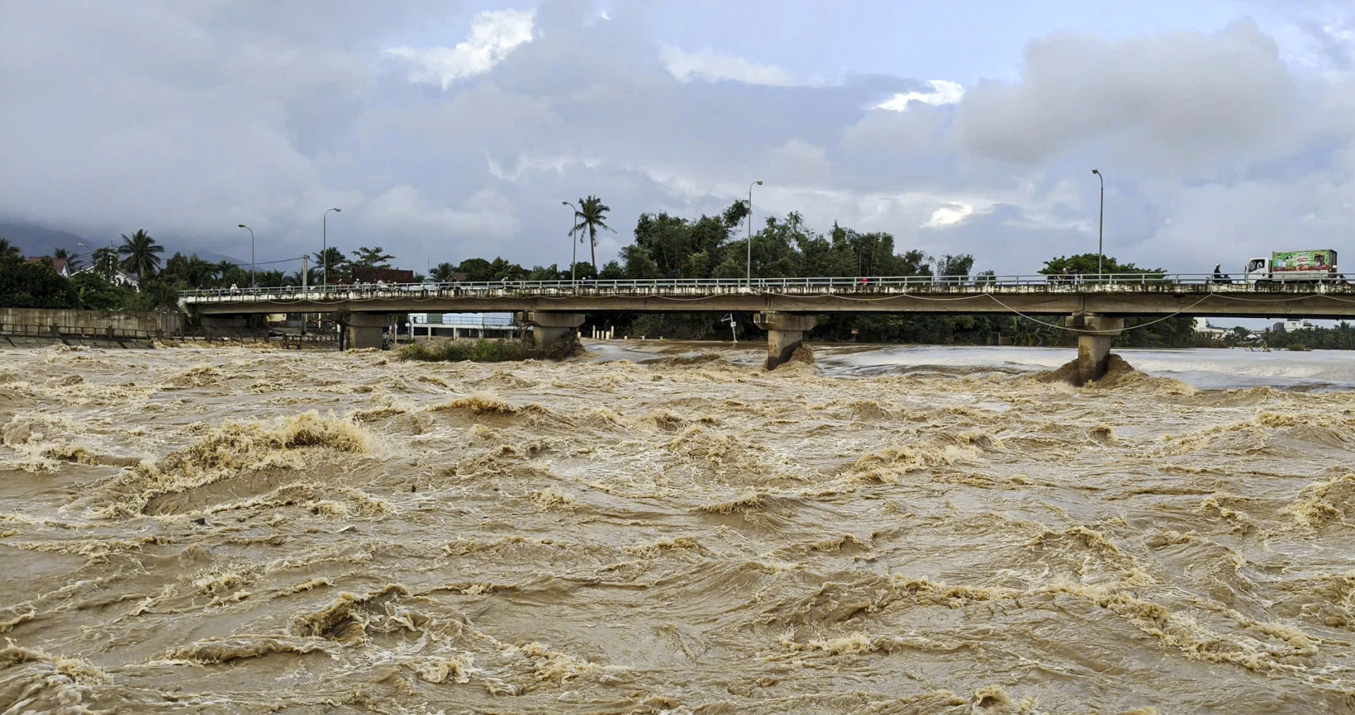 Water on Cai River Nha Trang morning of December 4.