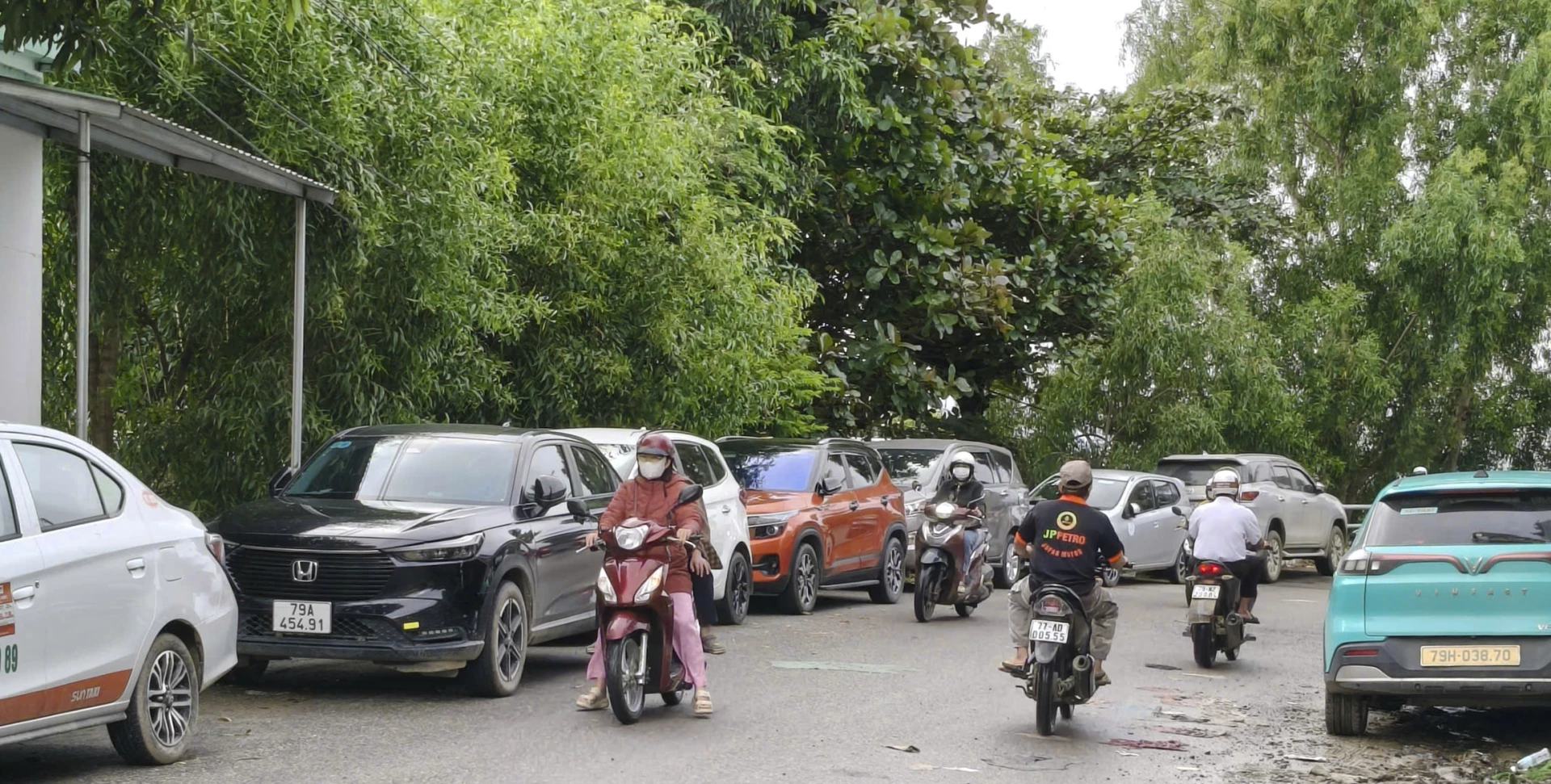 Many people have moved their cars to higher ground to avoid the risk of flooding.