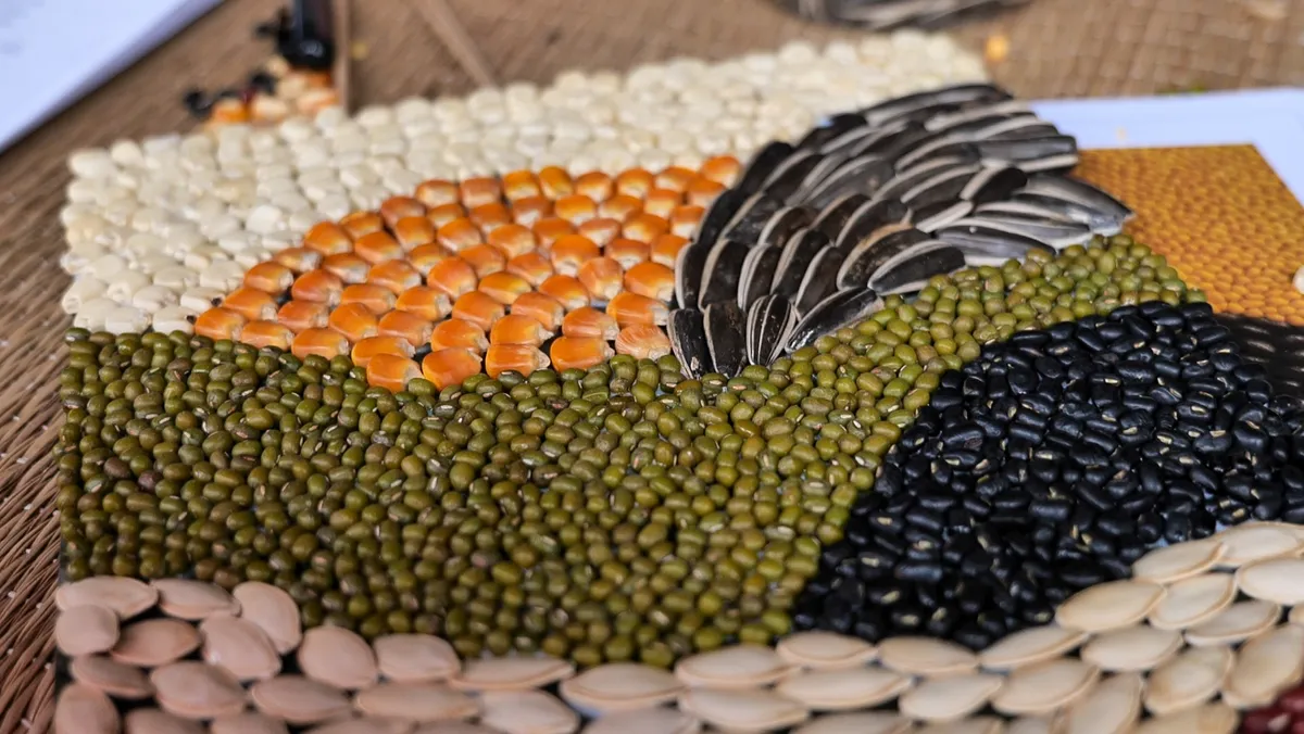 Nghệ thuật từ hạt ngô: Khi nông sản Lân Nóng