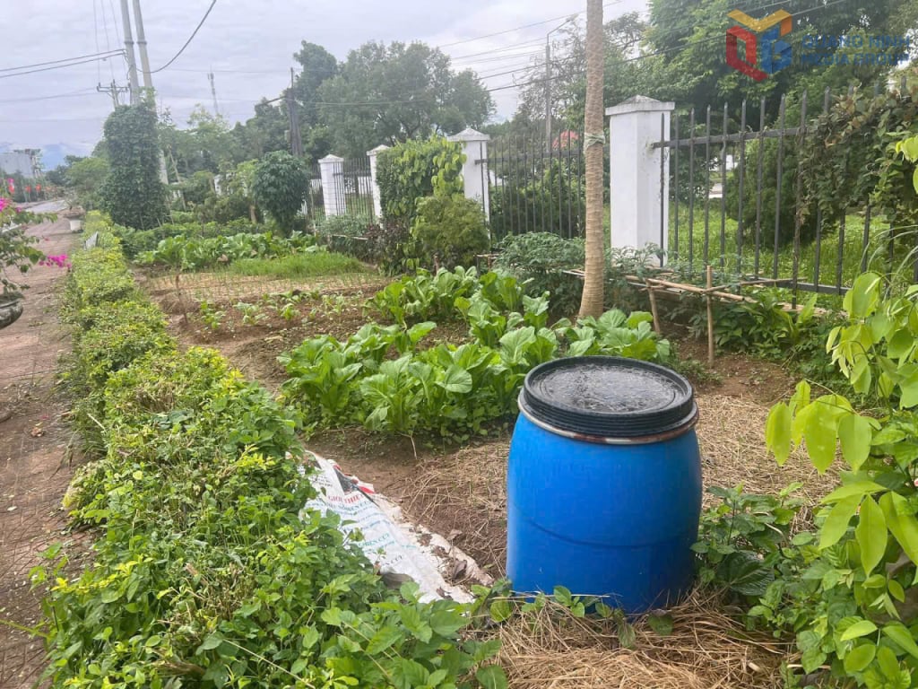 Model tempat sampah biokompos di keluarga anggota Serikat Wanita Komune Dam Ha.