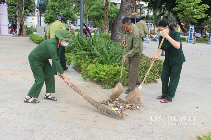 Tam Thanh mahallesindeki gaziler genel bir çevre temizliği kampanyası başlattı