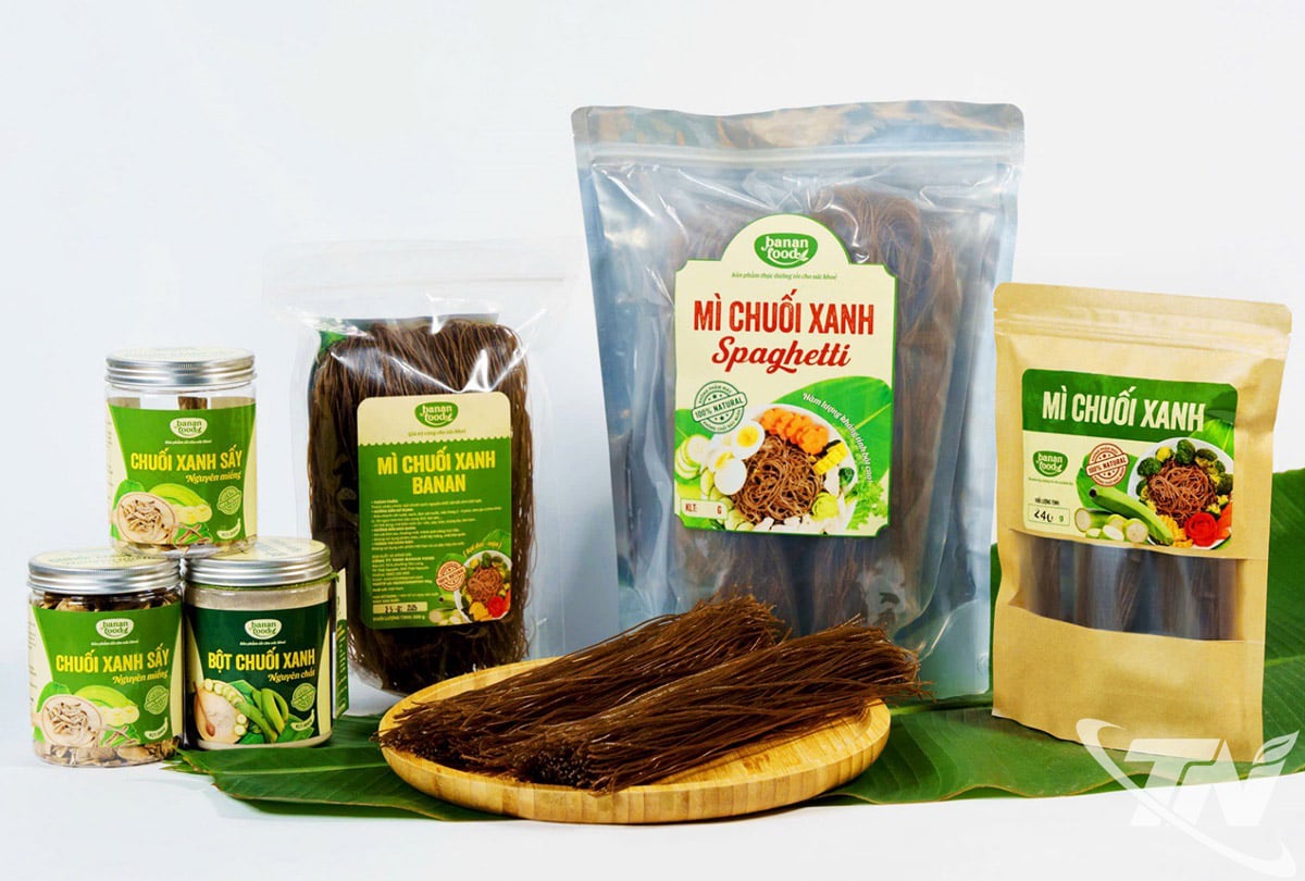 Beberapa produk khas dari pisang hijau.