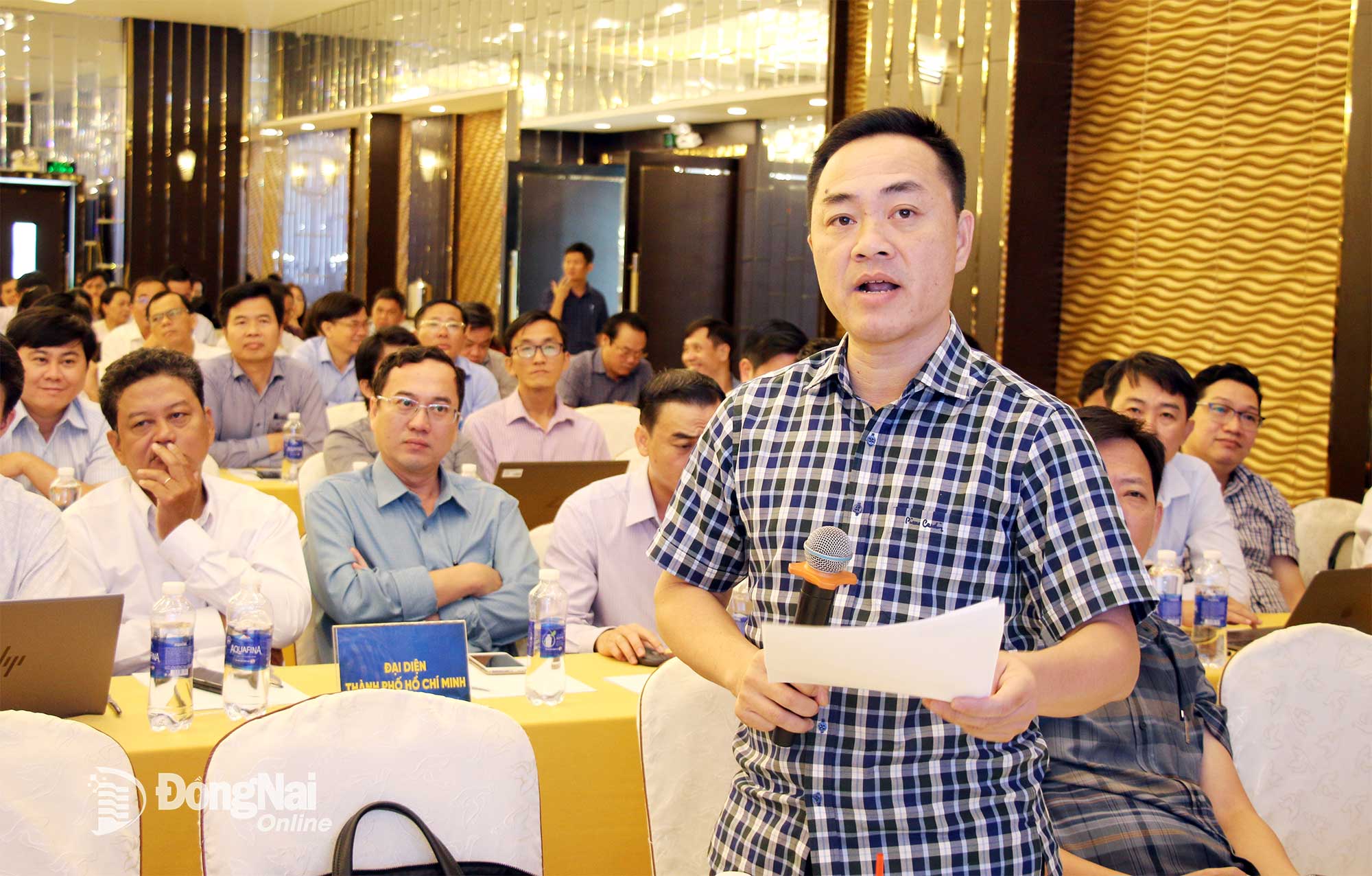 Руководители Департамента науки и технологий города Хошимин выступили на конференции. Фото: Хай Цюань