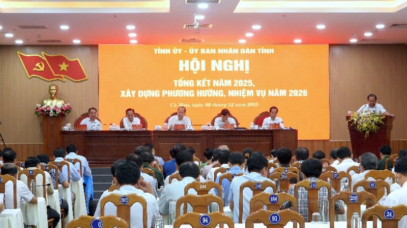 Sammendragskonferansescene i Ca Mau.