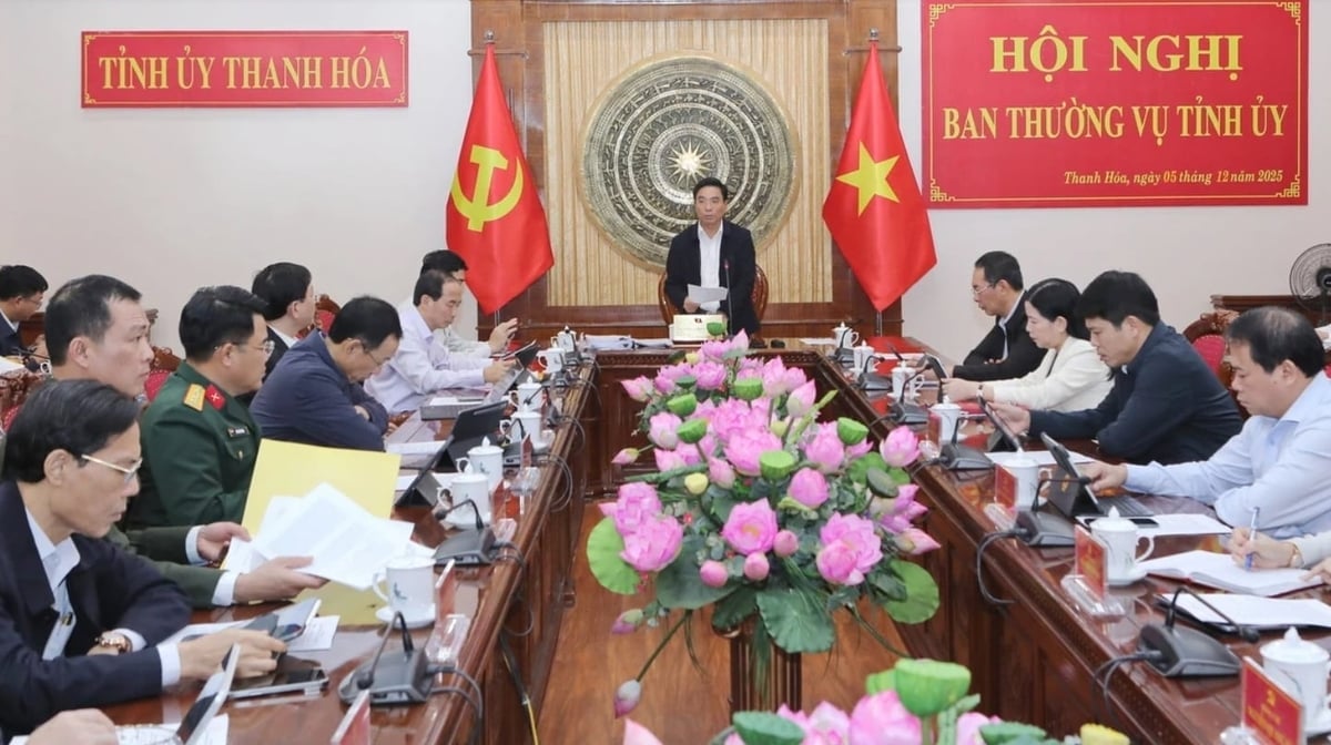 Toàn cảnh Hội nghị Ban Thường vụ Tỉnh ủy Thanh Hóa. Ảnh: Báo Thanh Hóa.