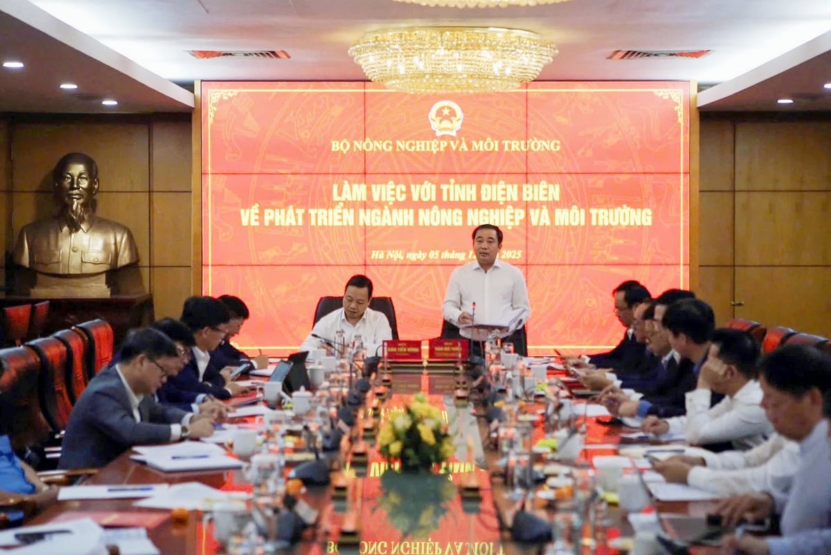 Bộ trưởng Trần Đức Thắng tháo gỡ cơ chế, mở hướng phát triển nông nghiệp xanh, thông minh và khai thác hiệu quả các chương trình mục tiêu quốc gia cho Điện Biên. Ảnh: Quang Huy.