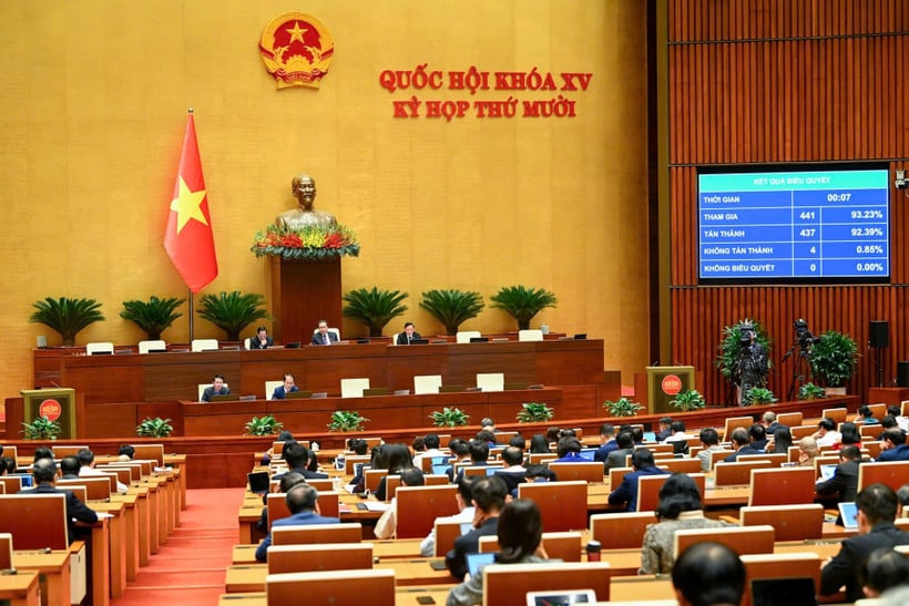 Die Nationalversammlung hat das Gesetz zur Änderung und Ergänzung mehrerer Artikel des Gesetzes über Gerichtsakten verabschiedet. (Foto: DUY LINH)