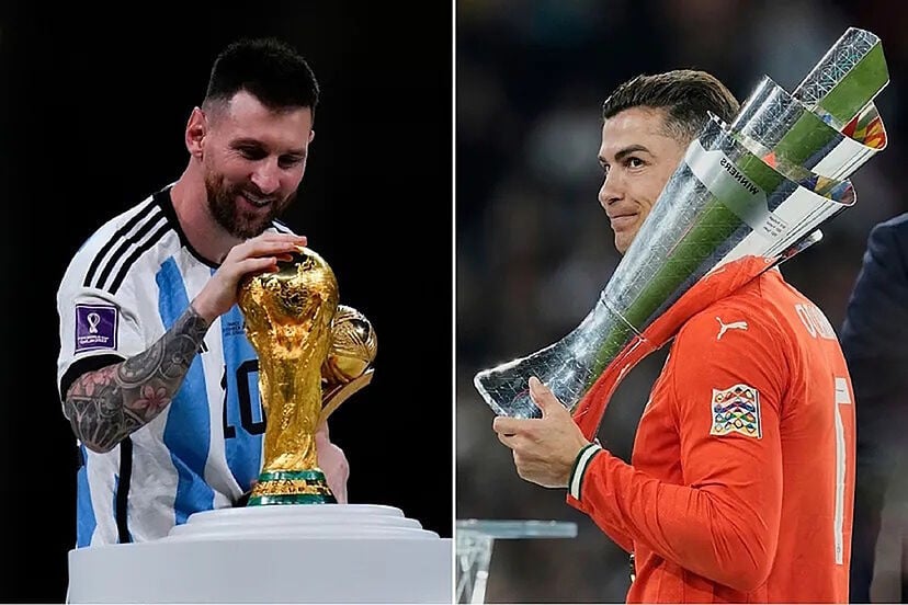 Ronaldo ទល់នឹង Messi.jpg