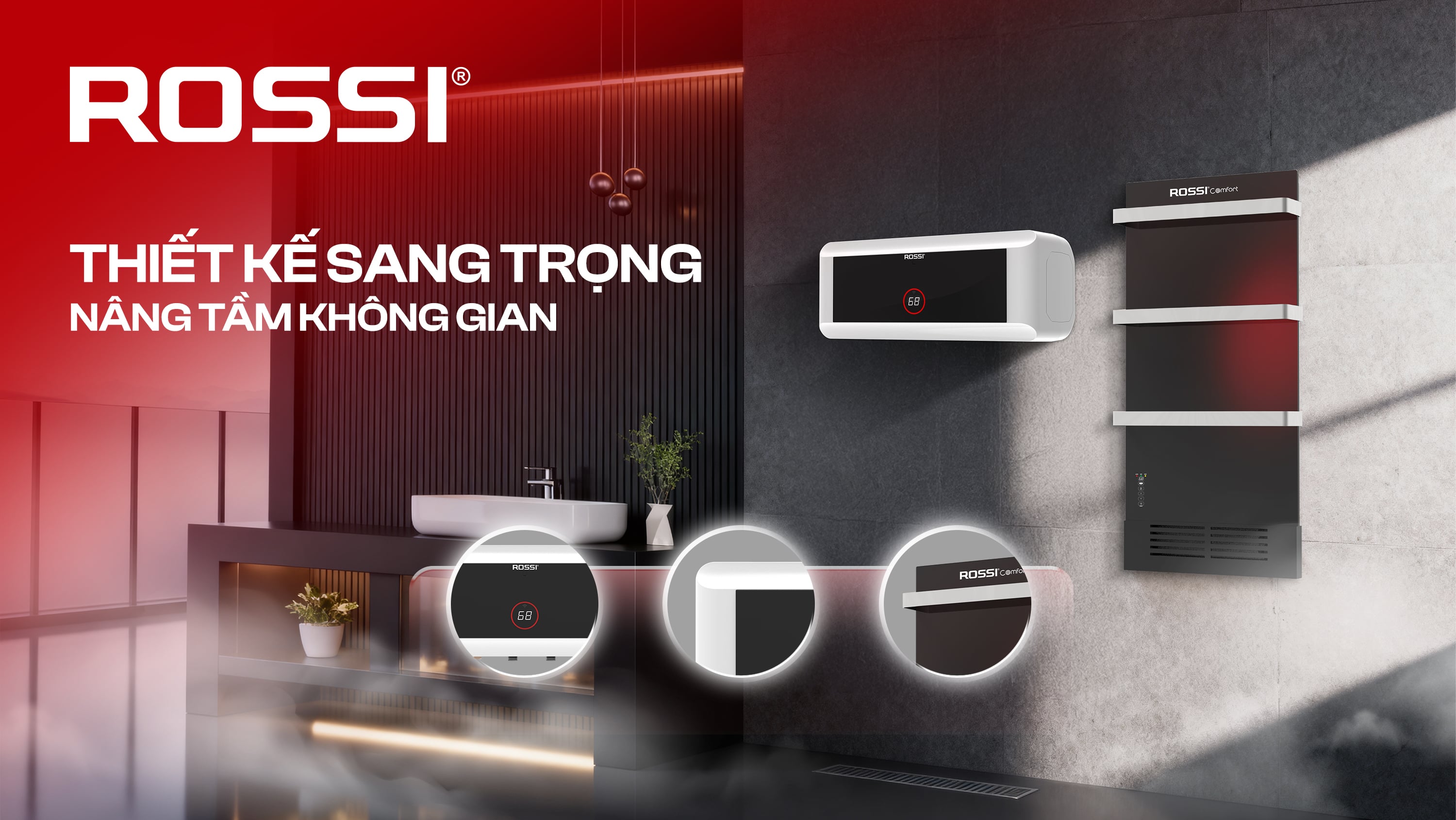 Rossi DuoComfort duo – fasilitas cerdas yang menghadirkan relaksasi lengkap pada kamar mandi modern.